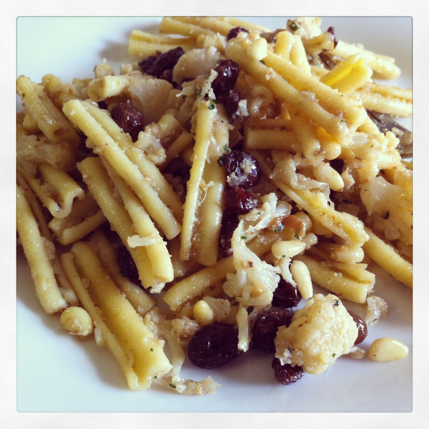 Caserecci with anchovies Gragnano pasta