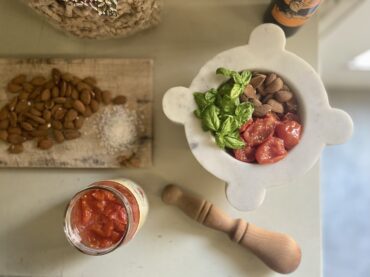 pesto trapanese recipe almond basil tomatoes sicily