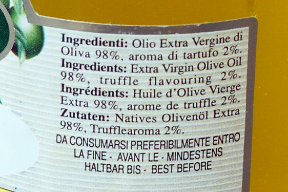 truffle oil ingredients