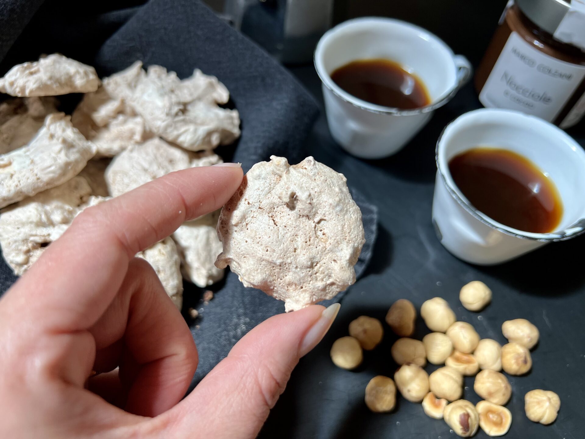 brutti ma buoni chocolate hazelnut cookies