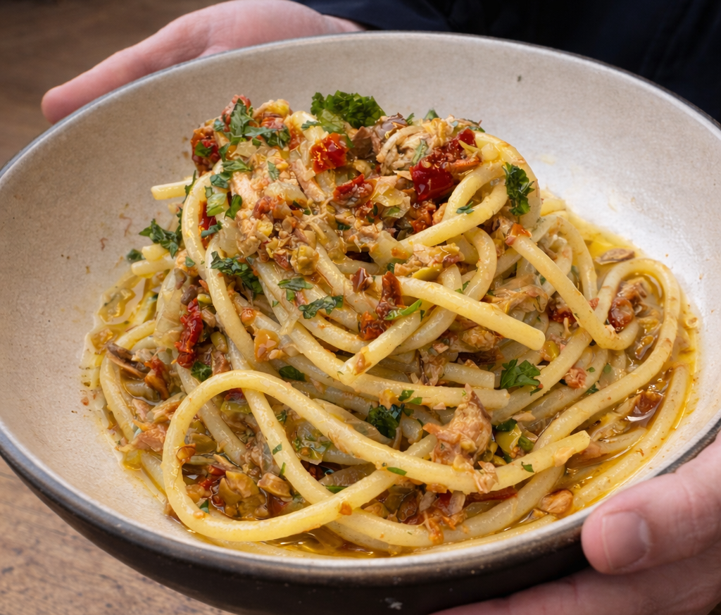 Spaghetti with Sicilian Tuna Gustiamo Pasta