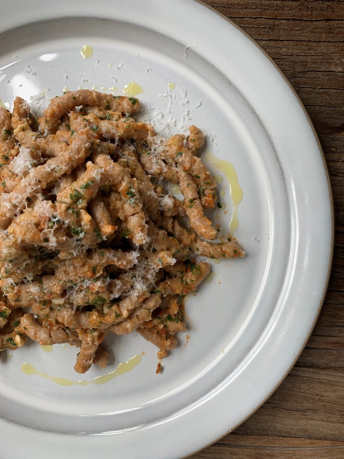 Pesto alla Trapanese with Busiate Pasta
