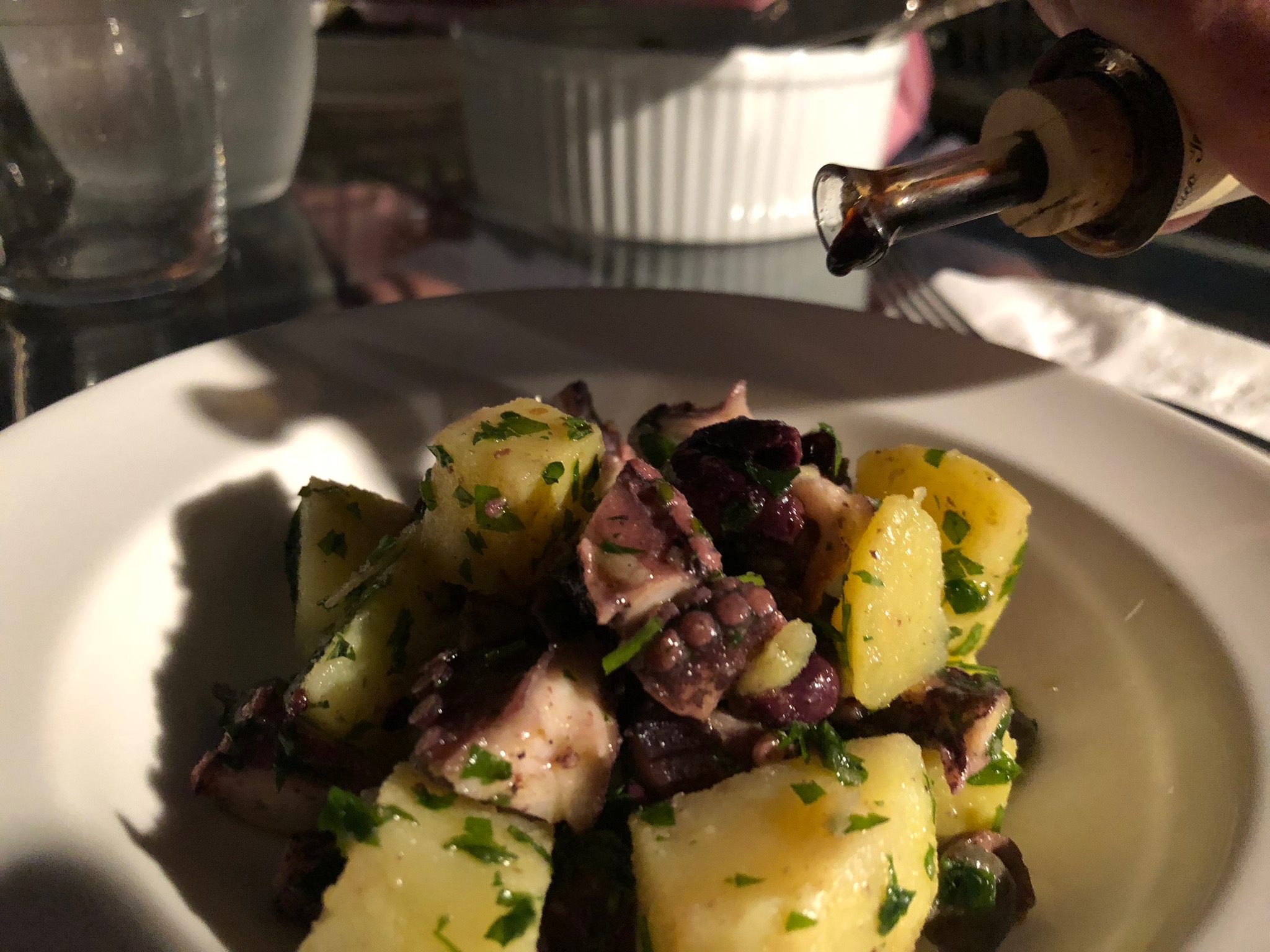 octopus salad with balsamic vinegar