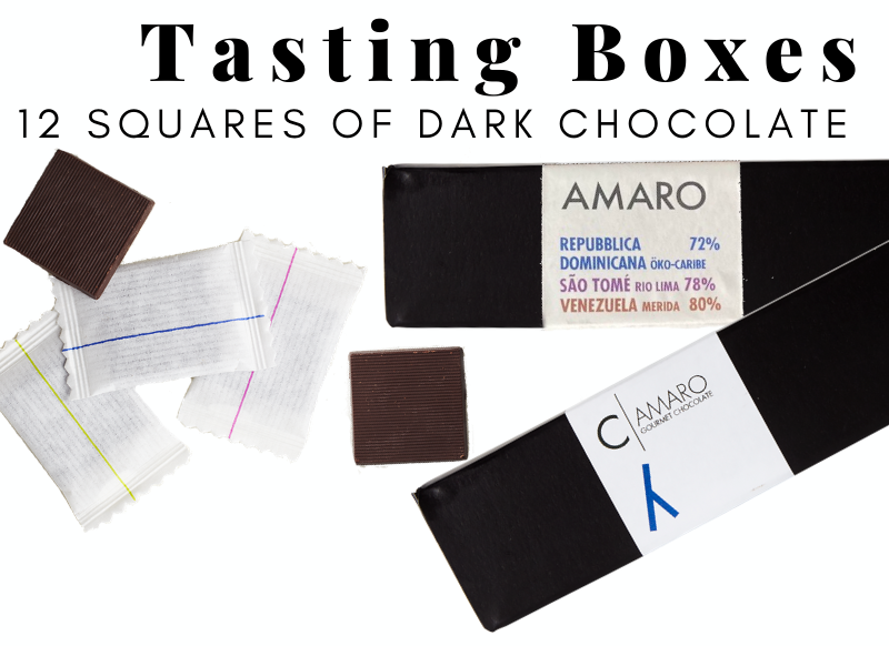 Tasting Boxes 12 squares of dark chocolate