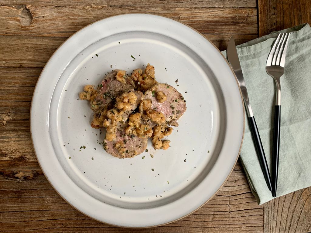 Pork Tenderloin with Hazelnuts