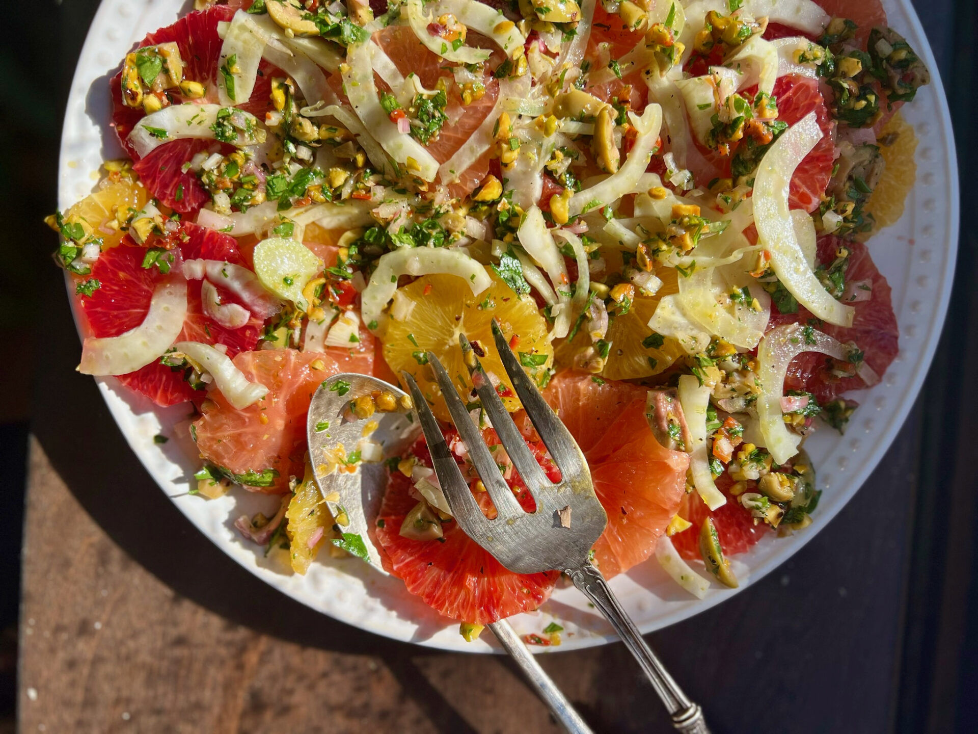 citrus castelvetrano salad