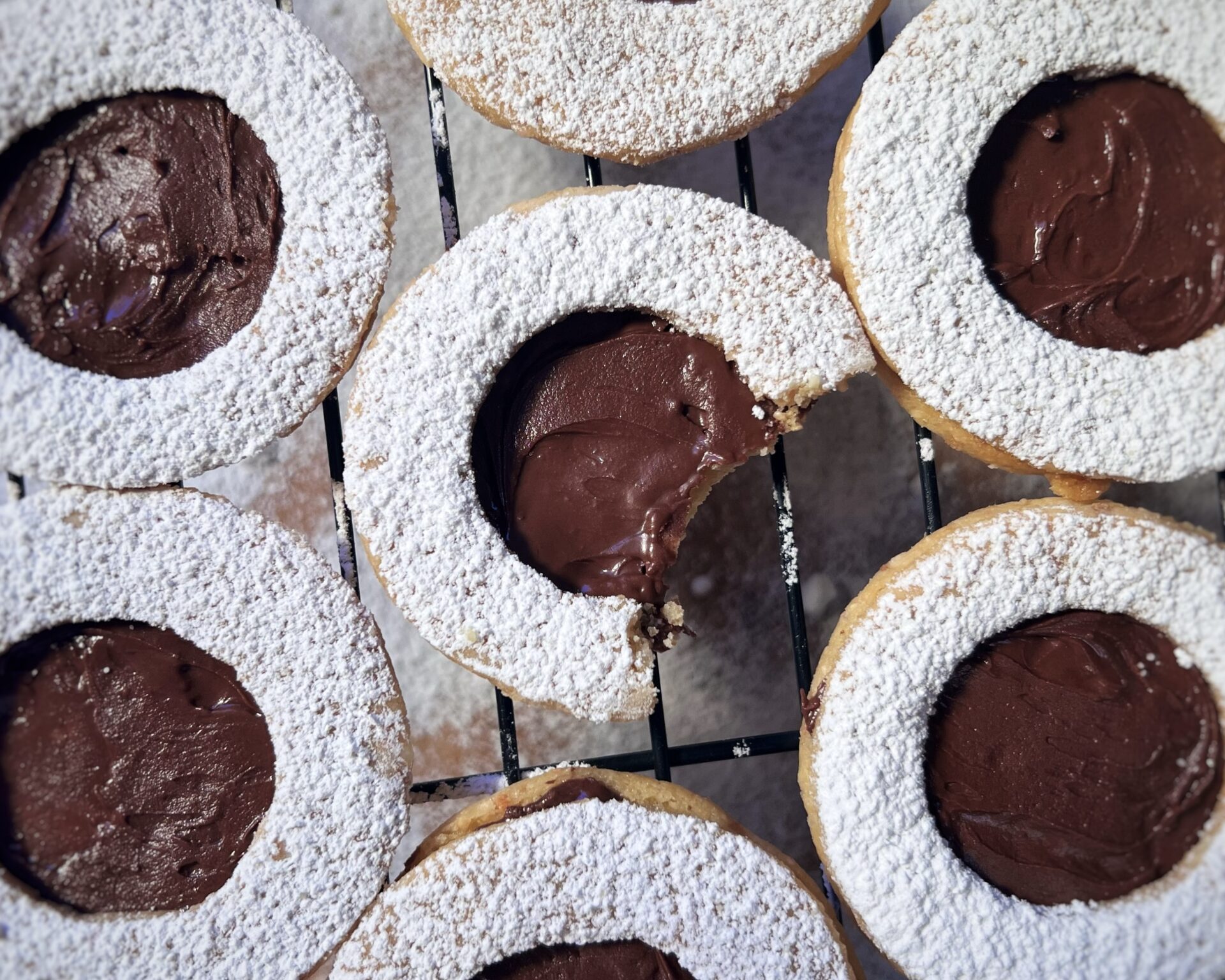 chocolate hazelnut sandwich cookies