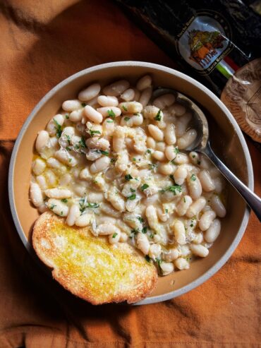 cannellini white beans with parmesan broth