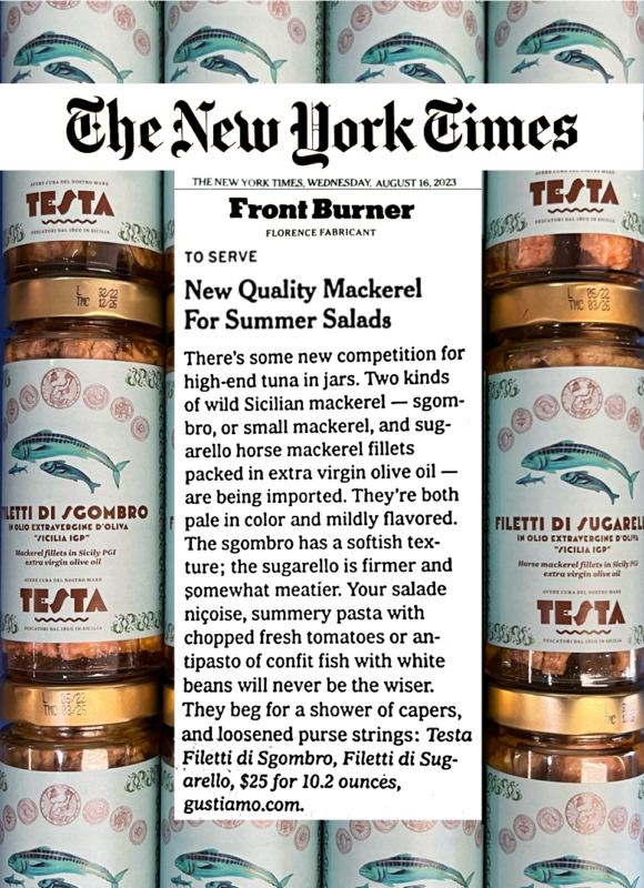 New York Times testa conserve sgombro sugarello mackerel