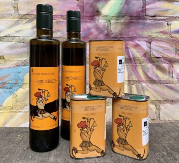 pianogrillo Sicilian extra virgin olive oil tins and bottles