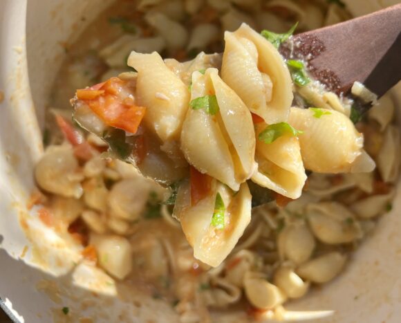 tofe with braised cannellini white beans pasta recipe