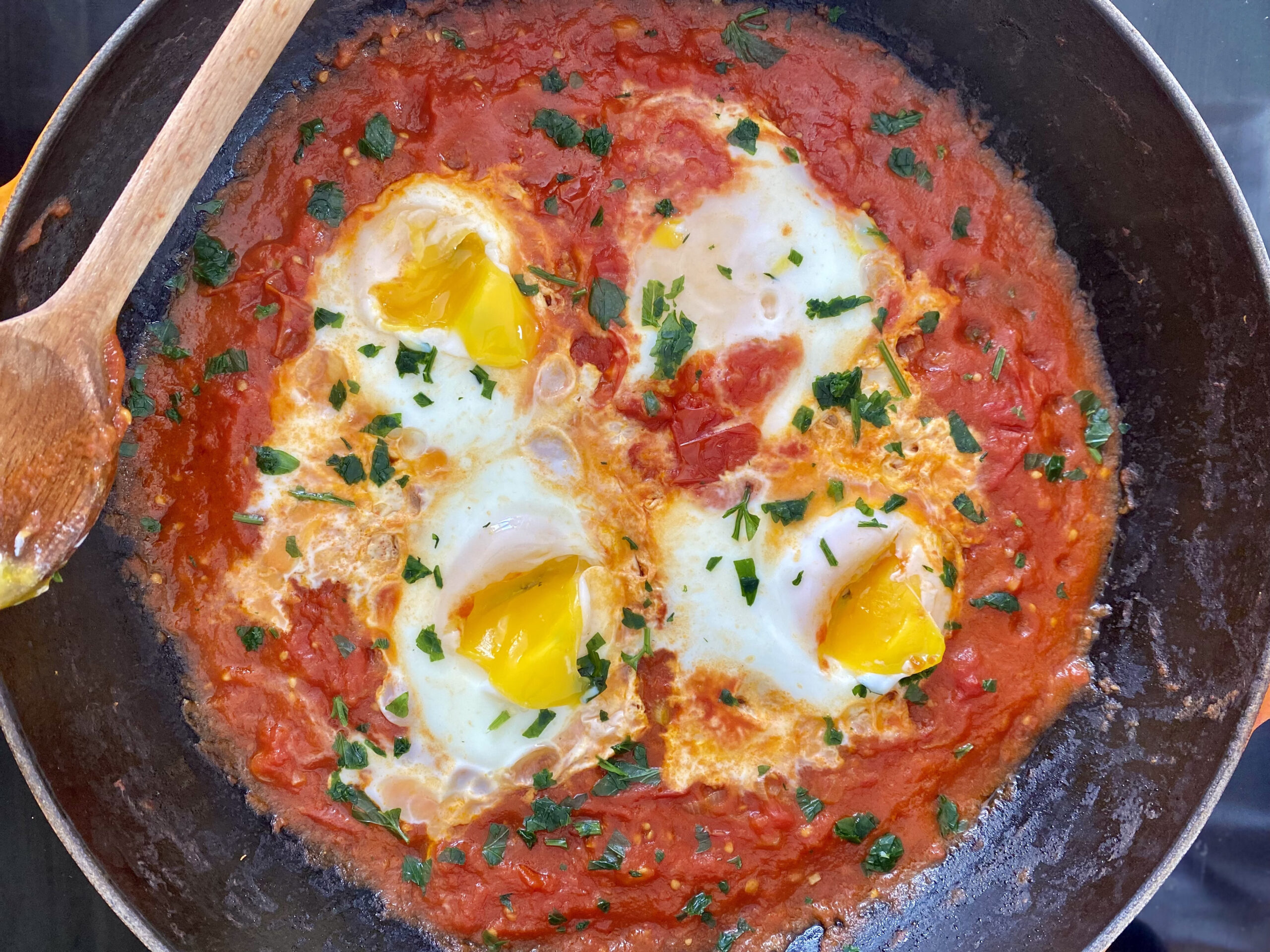 Eggs in Purgatory with Corbarino Tomatoes