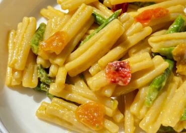 caserecci pasta faella mullet bottarga asparagus