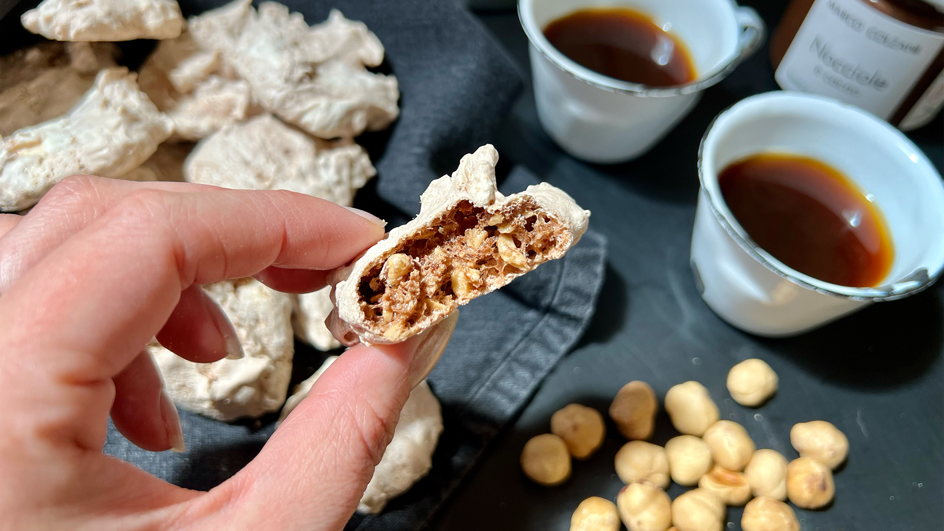 brutti ma buoni chocolate hazelnut cookies
