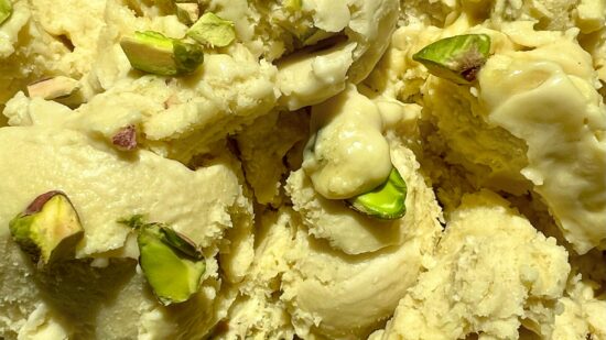 bronte pistachio gelato close up
