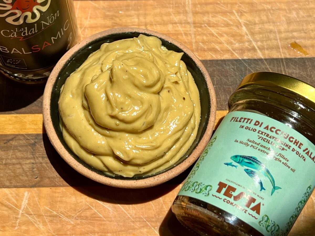 mayonnaise with anchovies and balsamic vinegar