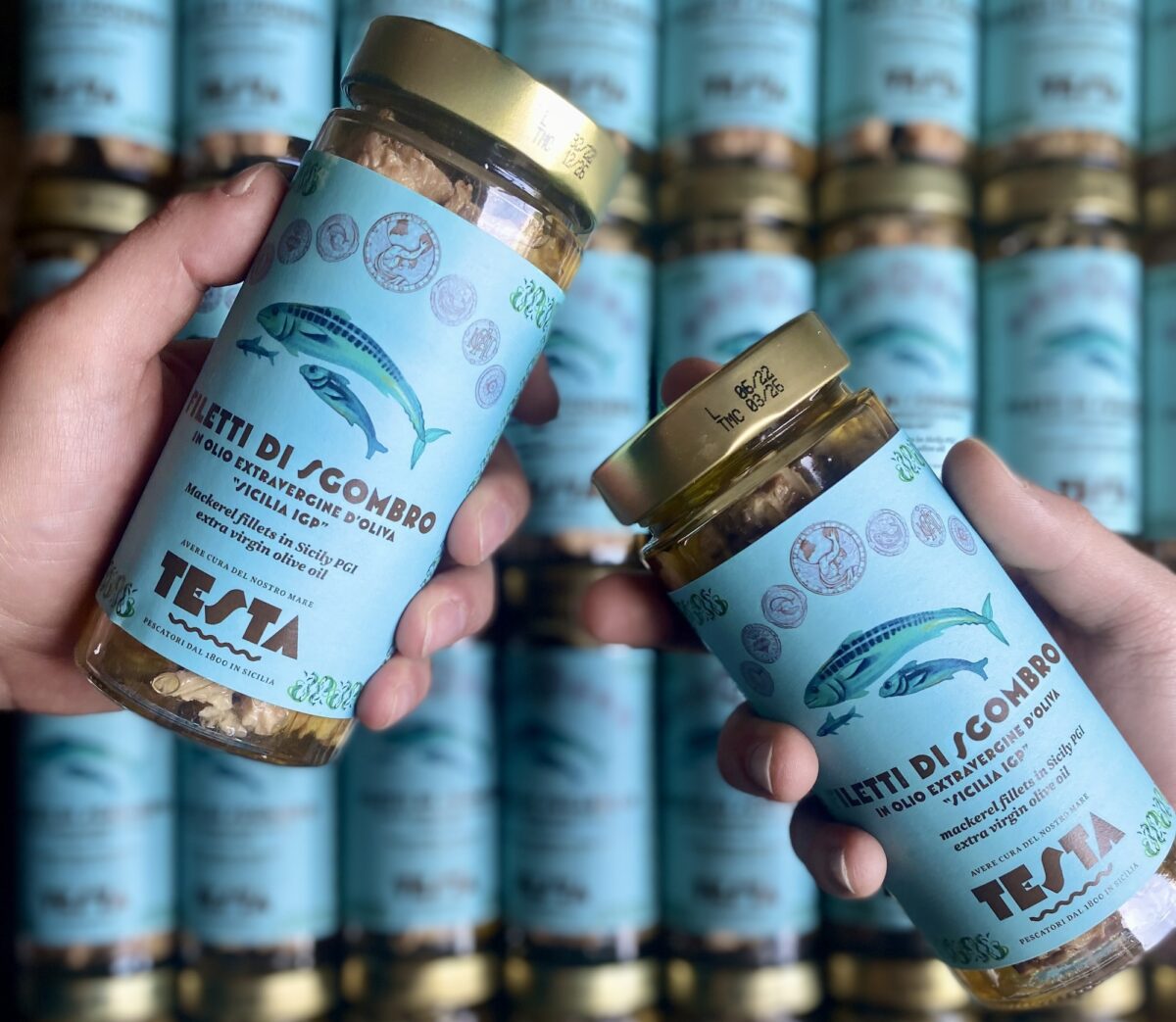 Sustainable mackerel wild caught in sicily preserved in extra virgin olive oil